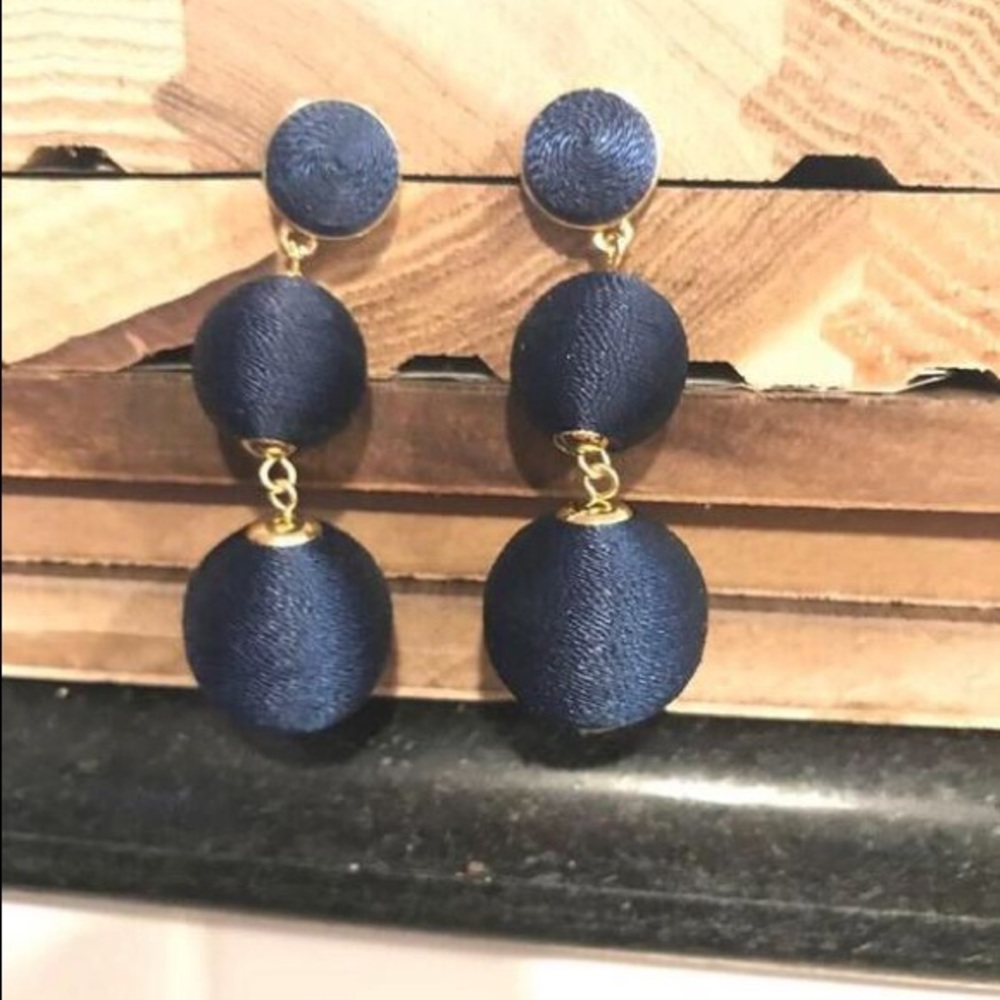 Navy BaubleBar Earrings